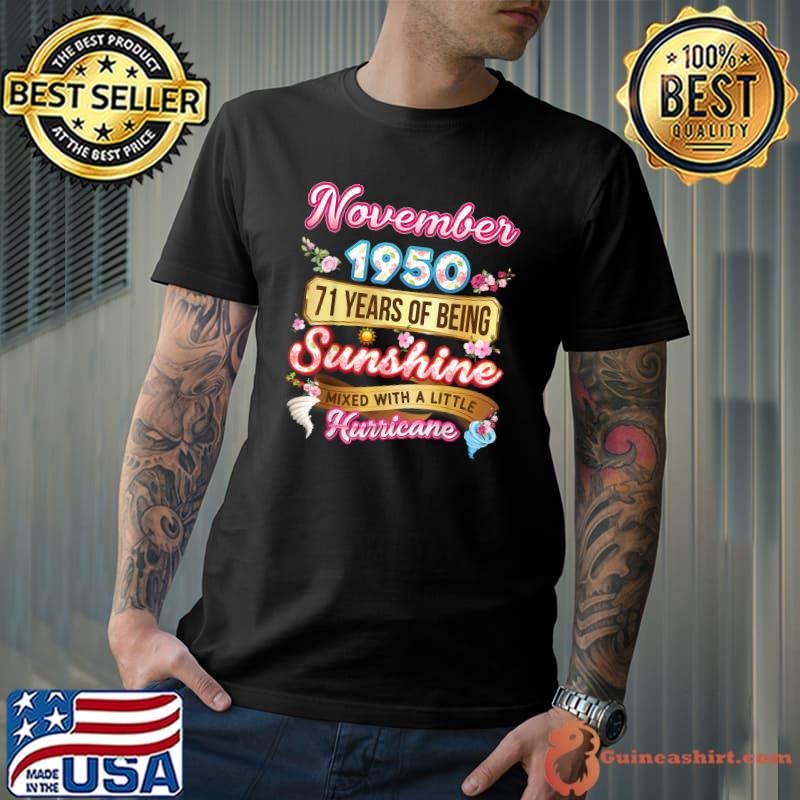 Made In November 1950 Girl 71 Years Old 71st Birthday T-Shirt