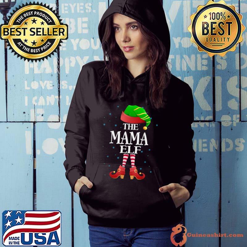 Mama Elf Matching Family Funny Grandma Christmas Party T-Shirt