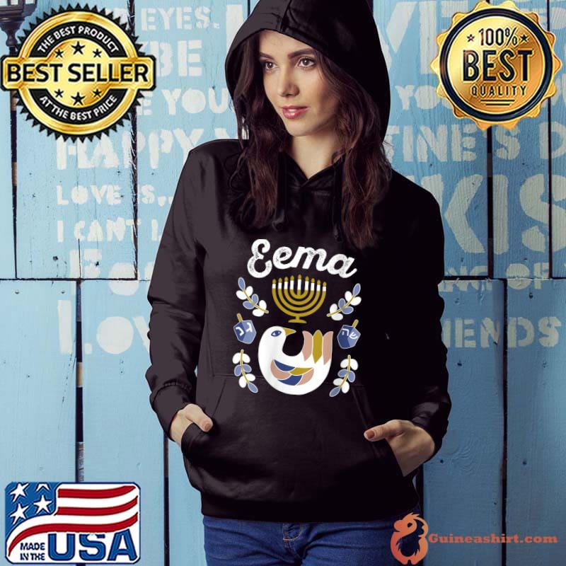Matching Family Hanukkah Pajama Top Dreidel Menorah Mom Eema T-Shirt