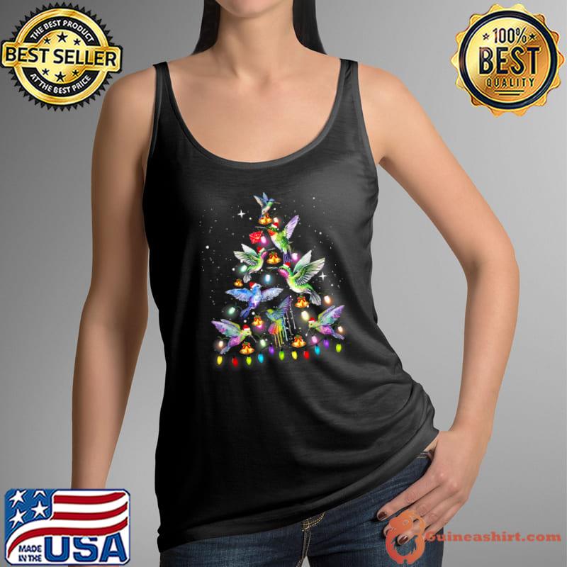 Hummingbird Christmas Tree X'mas Lights Sweatshirt