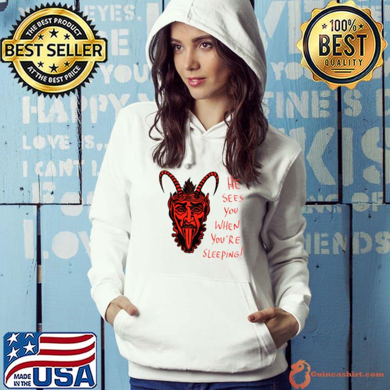 Merry Krampus He Sees You When You Are Sleeping! T-Shirt