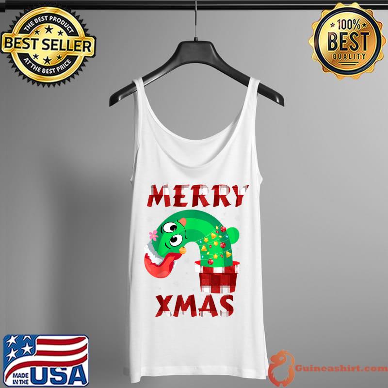 Merry Xmas Funny Cactus Santa Claus Men Women Kids Christmas T-Shirt Tank Top