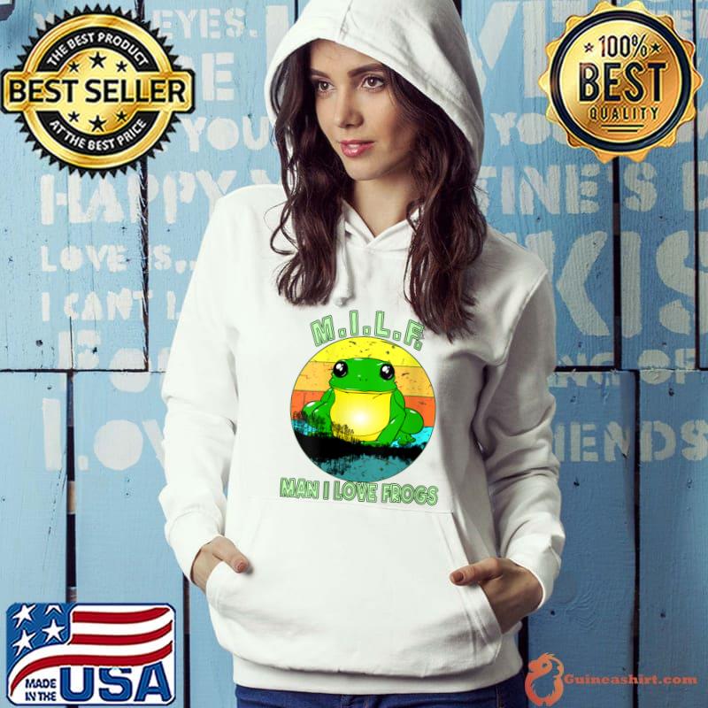 MILF Man I Love Frogs Funny Saying Frog Amphibian Lovers T-Shirt