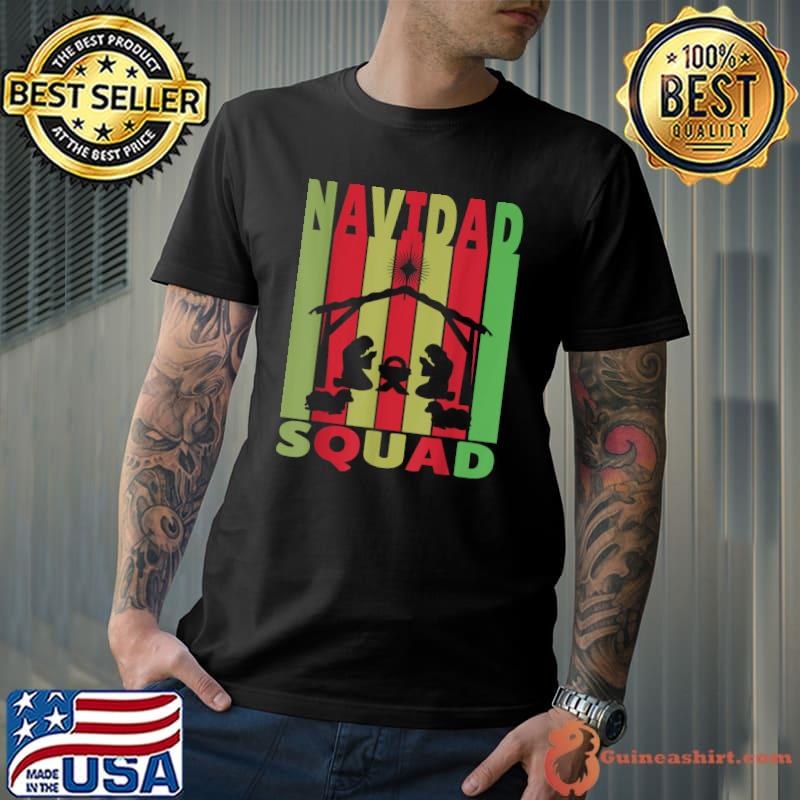 Navidad Squad Christmas Nativity Scene Jesus Joseph Mary T-Shirt
