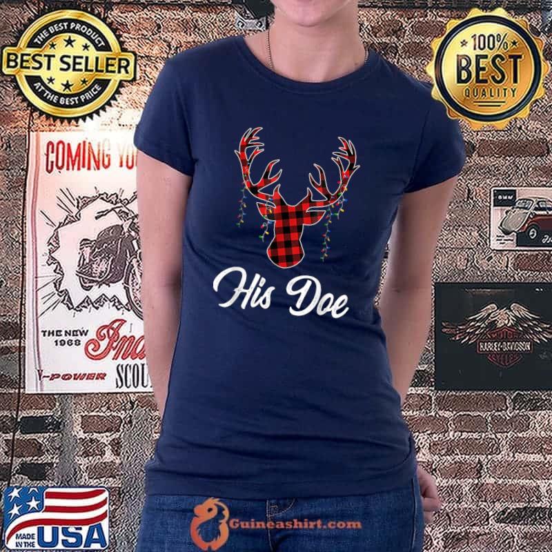 Nice christmas Couple Matching Pajama Set Her Buck His Doe T-Shirt Ladiestee
