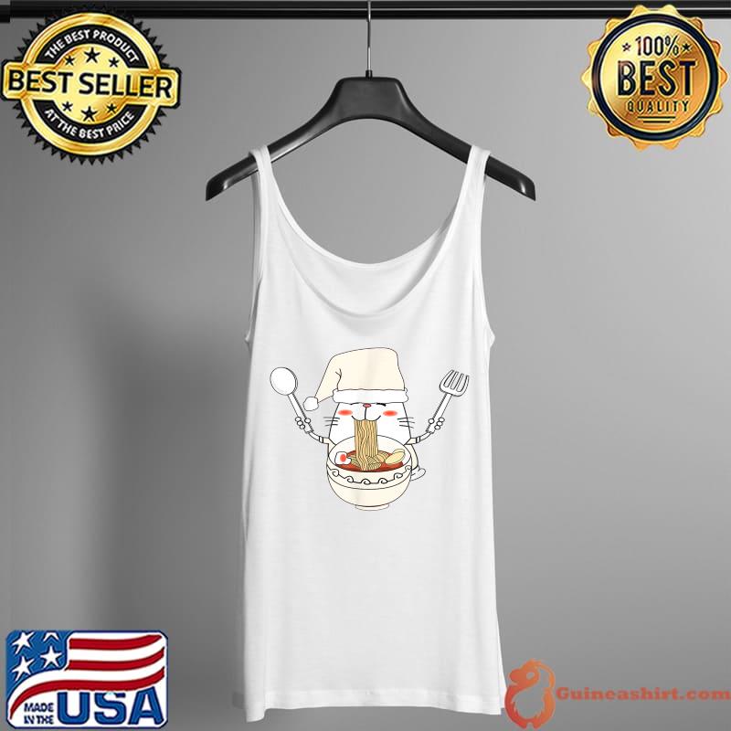 Nice christmas Ramen Sushi Cat Kawaii Anime Japanese Aesthetic T-Shirt Tank Top