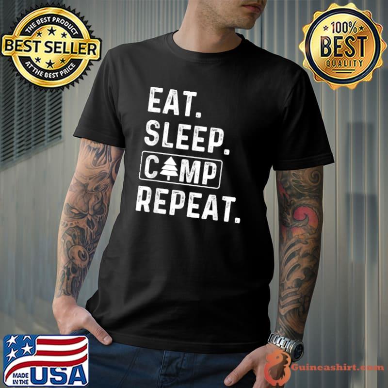 Nice eat Sleep Camp Repeat Funny Camping Tee T-Shirt