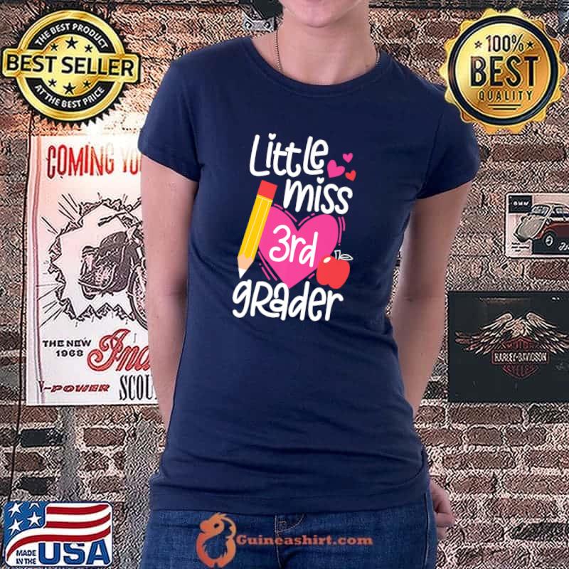 Nice first Day Of School Little Miss 3rd Grader Girls Premium T-Shirt Ladiestee