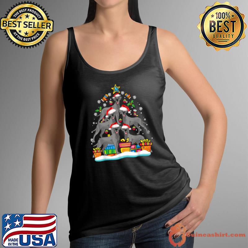 Nice French Bulldog Christmas Tree Santa Hat Decorations Xmas T Shirt Tank Top