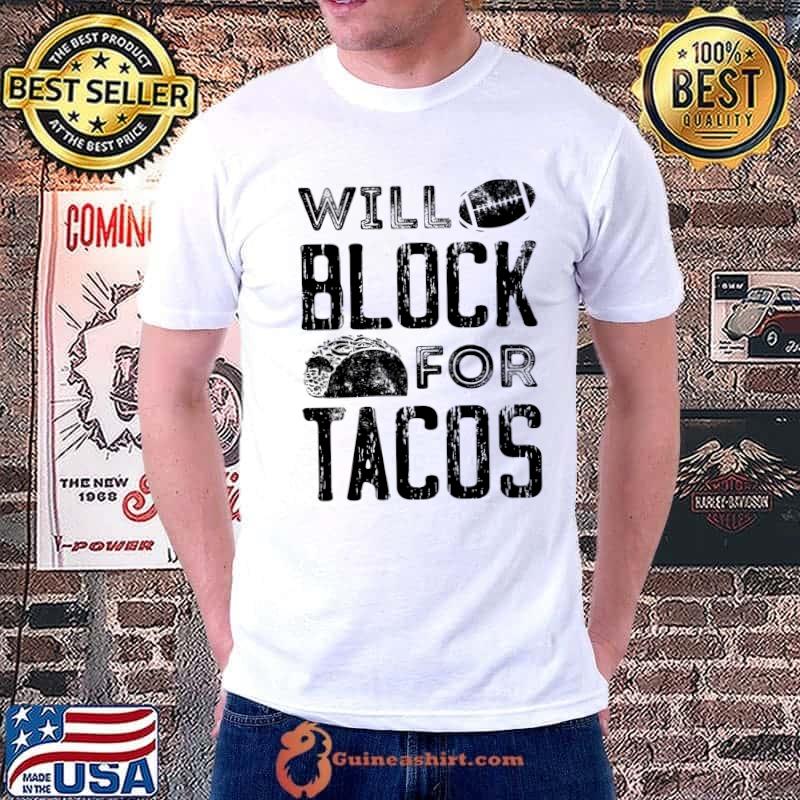 Nice funny Football Lover Graphic Women and Men Football Tacos T-shirt