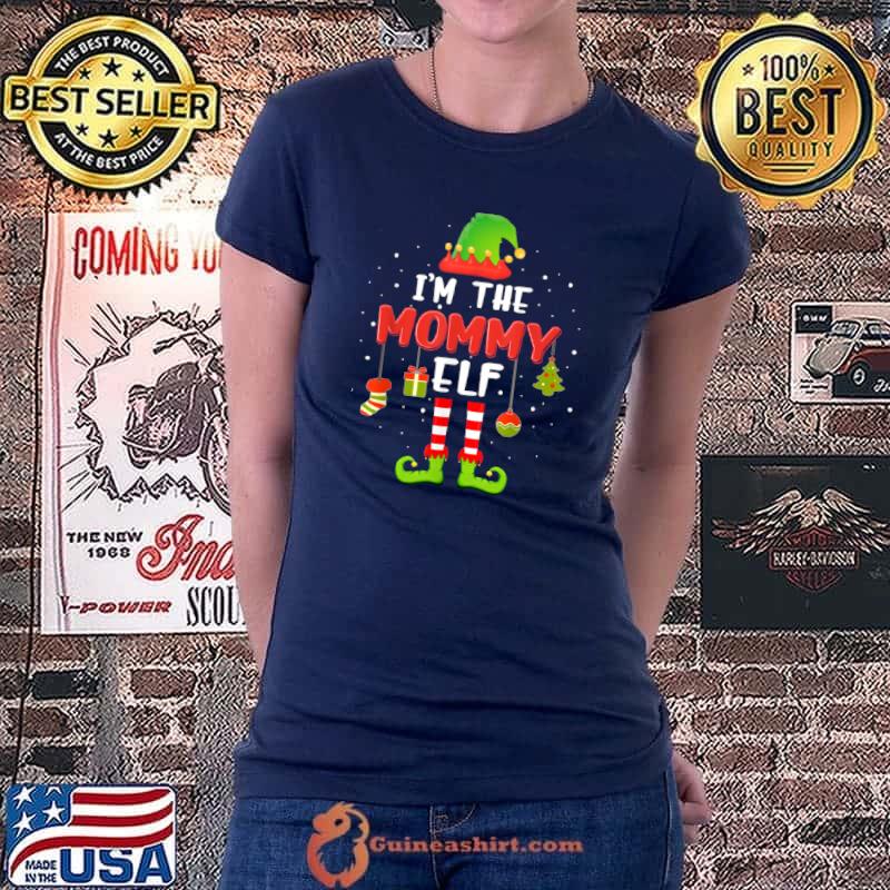 Nice funny The Mommy Elf Matching Family Group Gift Christmas T Shirt Ladiestee