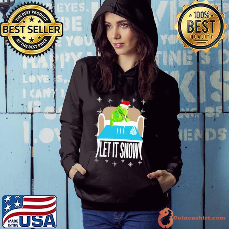 Nice Kermit the Frog Three Lines Of Coke Let It Snow Christmas Shirts