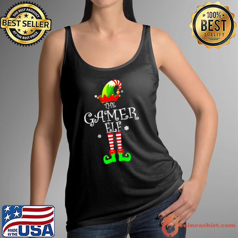 Nice Matching Family Christmas The Gamer Elf Shirt Tank Top