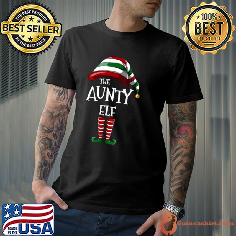 Nice Matching Family Funny The Aunty Elf Christmas Group T Shirt