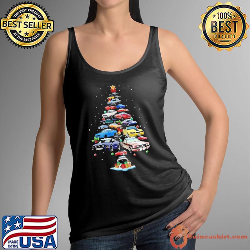 Nice Mustang Car Christmas Tree Shirt Tank Top