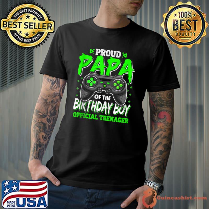 Nice proud Papa Official Teenager 13th Birthday Video Game T-shirt