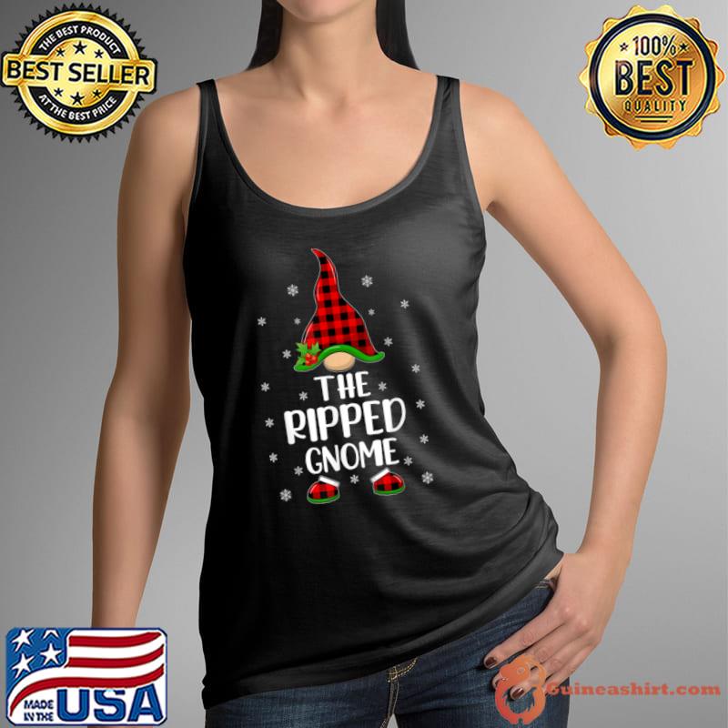 Nice Red Buffalo Plaid Matching The Ripped Gnome Christmas T Shirt Tank Top