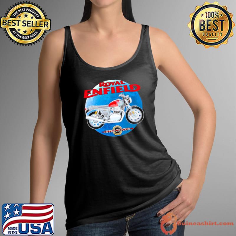 Nice Royal Enfield Interceptor 650 and Moon art Tank Top