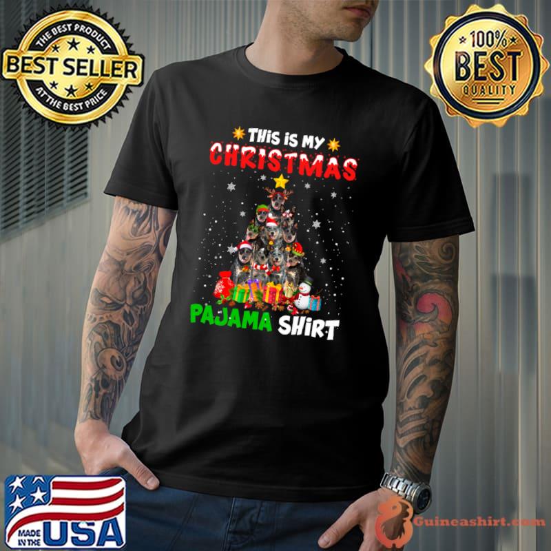 Nice this Is My Christmas Pajama Australian Cattle Dog Xmas Tree T-s Unisex