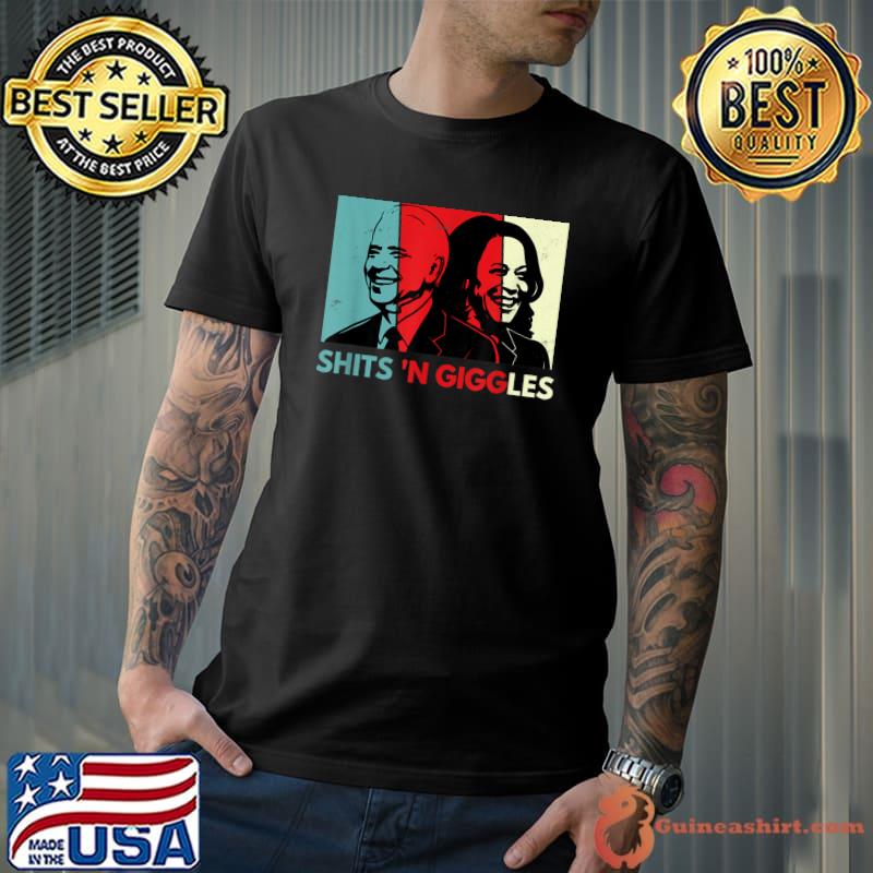 Official anti Biden Harris Shits 'n Giggles Political T-Shirt