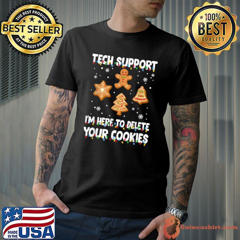 Official cookies Eater Computer Tech Support Joke Christmas Nerd Geek T-Shirt