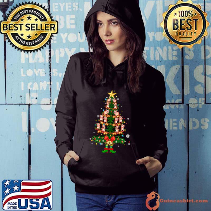 Official cute Pig Christmas Ornament Tree Funny Merry Xmas Pig T-Shirt Hoodie