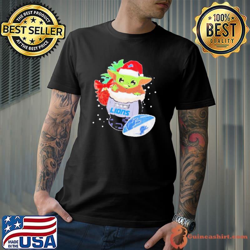 Official Detroit lions Christmas baby Yoda Star Wars happy NFL Unisex