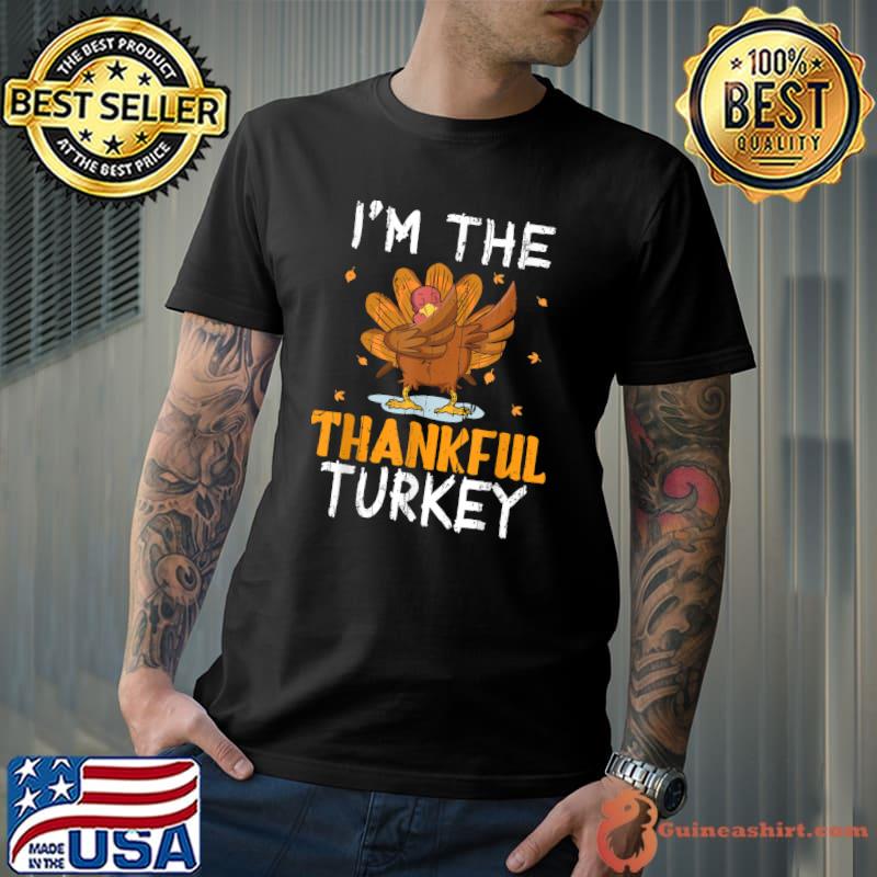 Official fall Autumn Thankful Turkey Dab Dabbing Happy Thanksgiving T-Shirt