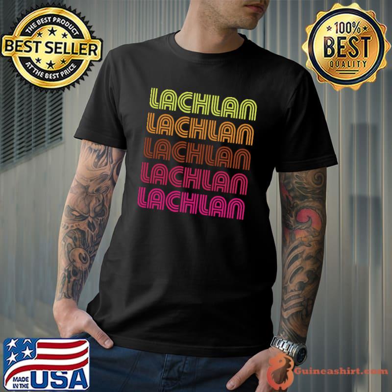 Official first Name Lachlan Funky Retro Vintage Disco T-Shirt