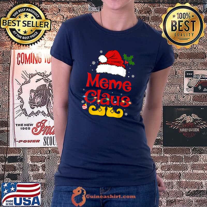 Official funny Santa Meme Claus Christmas Matching Family T Shirt Ladiestee