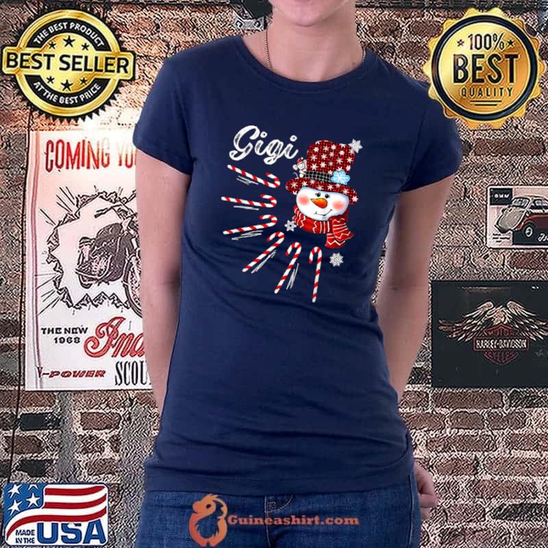 Official gigi-Christmas-Snowman-T-Shirt Ladiestee