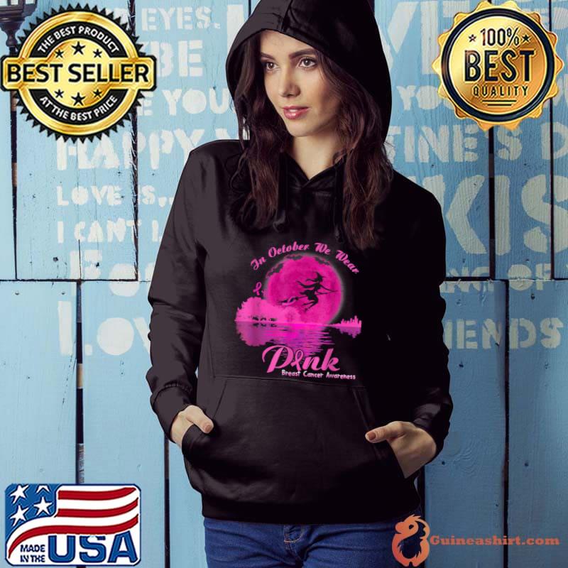 Official Guitar Lake In October We Wear Pink Breast Cancer Awareness T Shirt