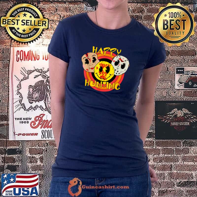 Official happy Hunting Retro Gamer Graphic T-Shirt Ladiestee