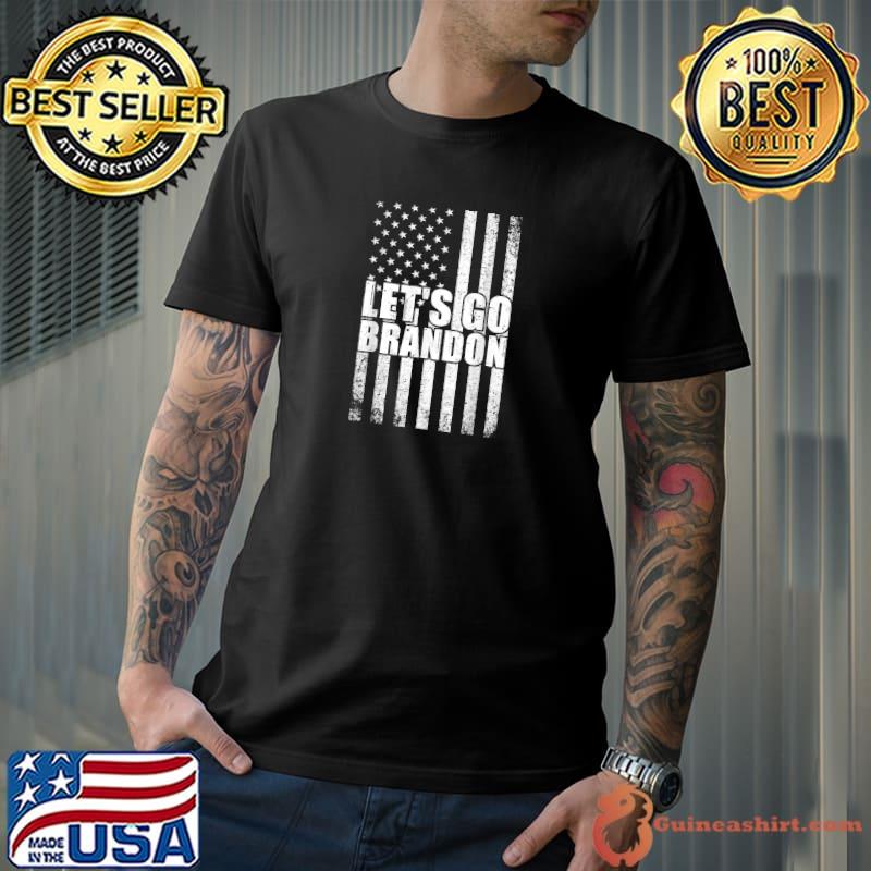 Official let's Go Brandon Conservative Anti Liberal US Flag T-Shirt Unisex