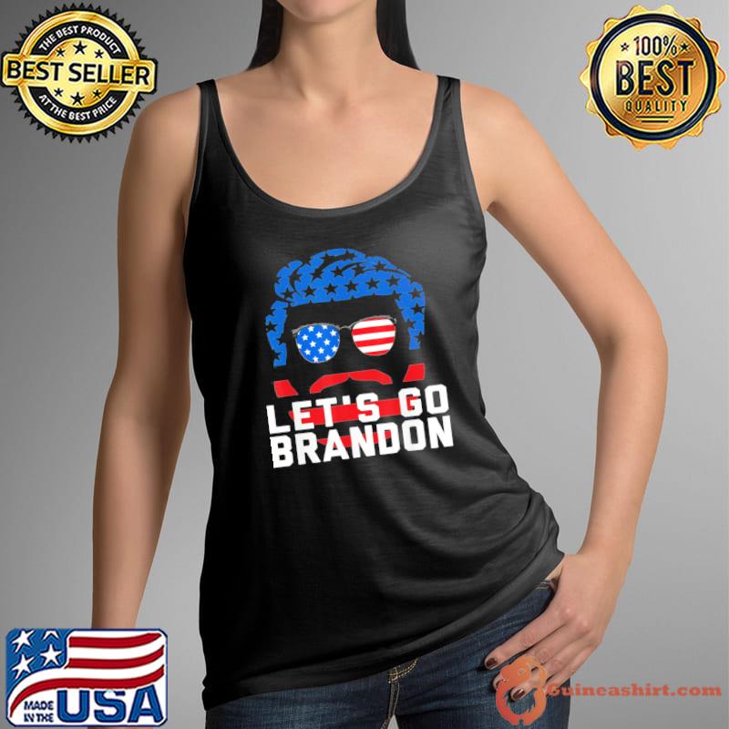 Official Let’s Go Branson Brandon American Sunglasses Usa Flag T-Shirt Tank Top