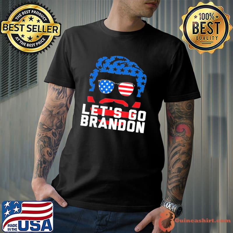 Official Let’s Go Branson Brandon American Sunglasses Usa Flag T-Shirt Unisex
