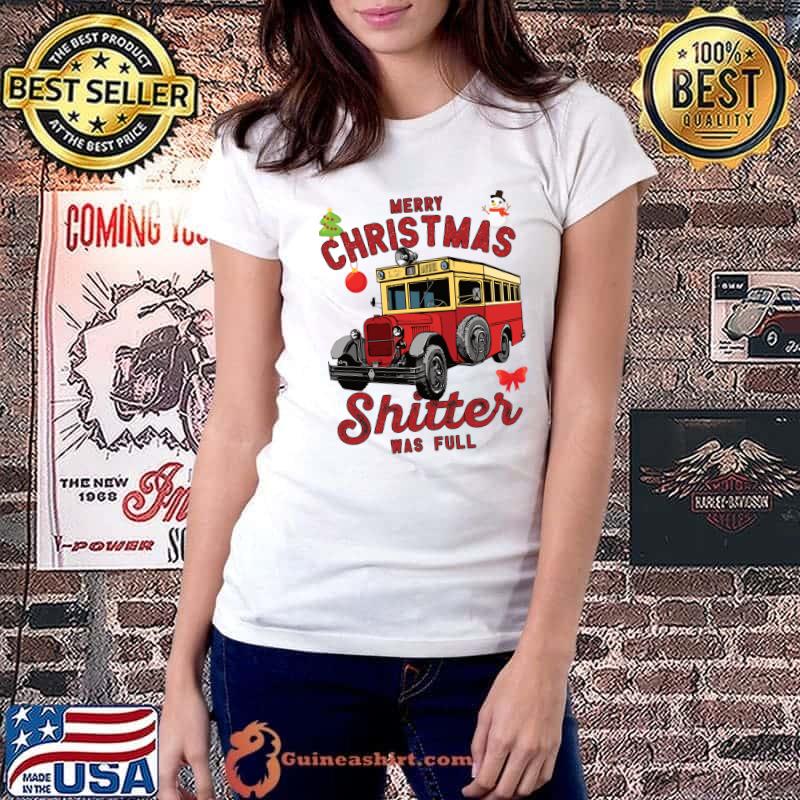 Official Merry Xmas Shitter was Full Buffalo Truck Christmas T- Ladiestee