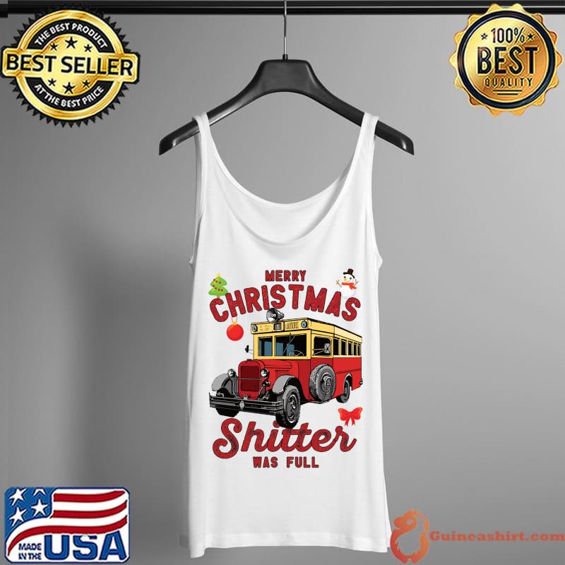 Official Merry Xmas Shitter was Full Buffalo Truck Christmas T- Tank Top