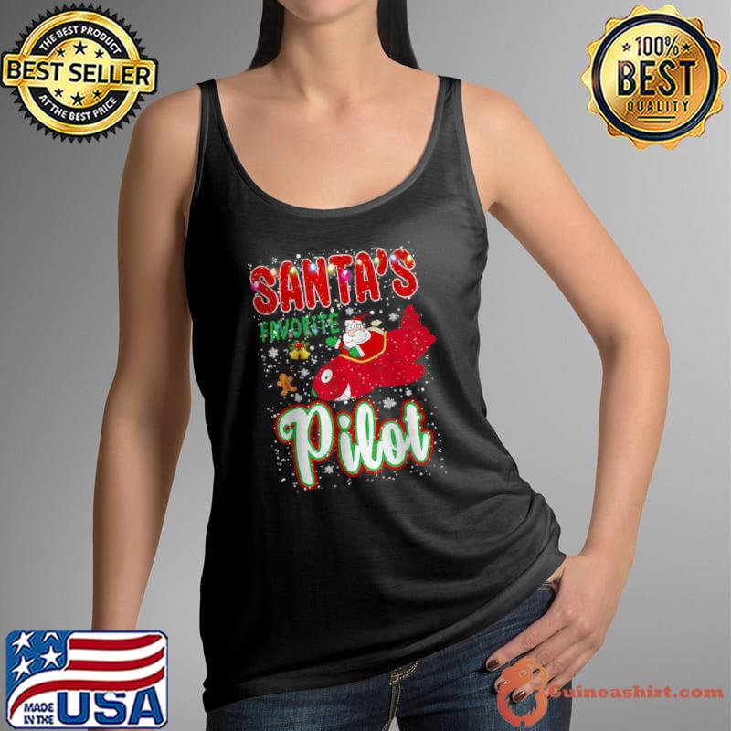 Official Santa’s Favorite Pilot Xmas Christmas Vacation Shirt Tank Top