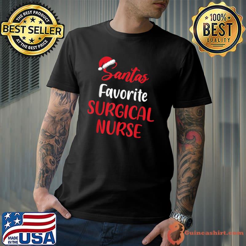 Official Santa’s Favorite Surgical Nurse Christmas T Shirt Unisex