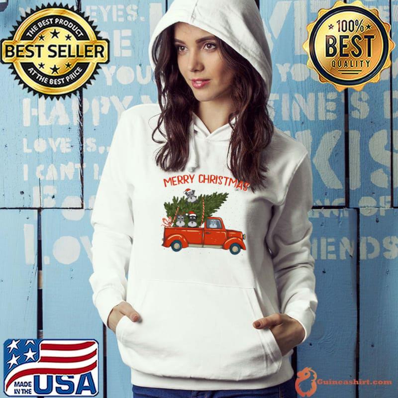 Official schnauzer Xmas Vintage Red Pickup Retro Truck T-Shirt