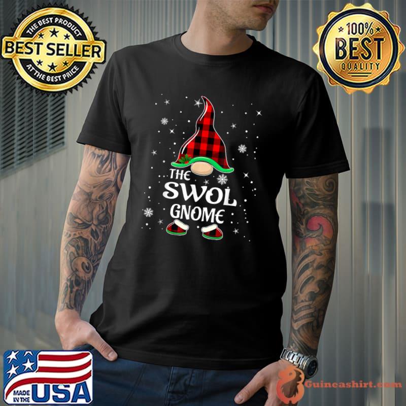 Official swol Gnome Buffalo Plaid Matching Family Christmas Pajama T-Shirt Unisex