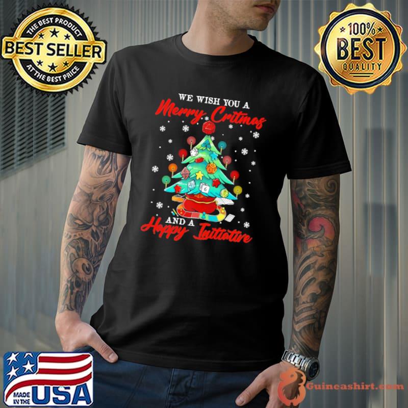 Official We wish you a merry cristmas and a happy initiatire christmas shirt