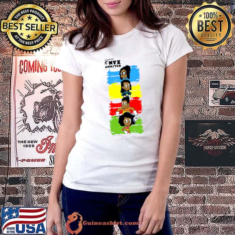 Onyx Monster Mysteries Scribble Color Stacked T-Shirt Ladiestee