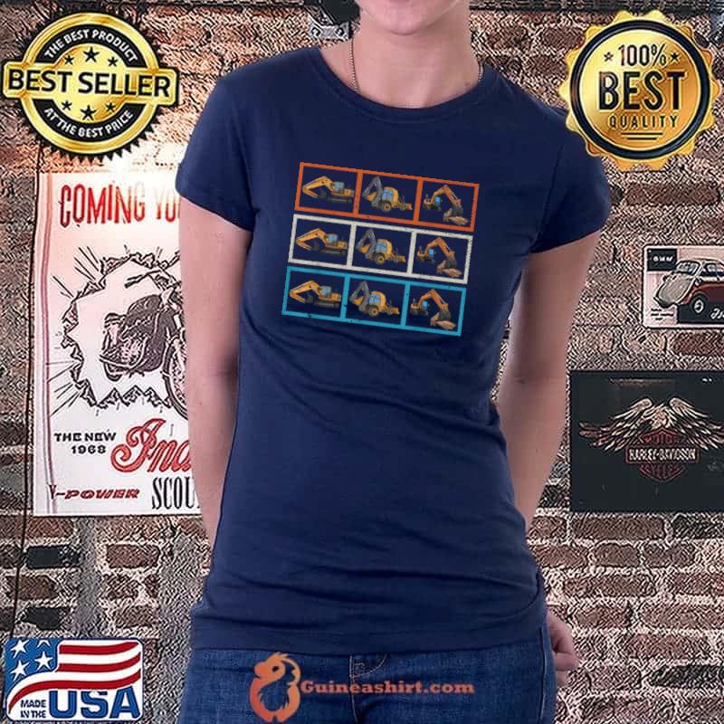 Original excavator Lover Construction Vehicle Kids Toddlers Excavator T Shirt Ladiestee