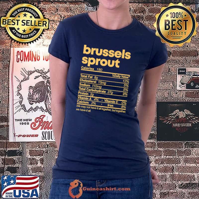 Original funny Brussels Sprout Nutrition Facts Thanksgiving Food Premium T-Shirt Ladiestee