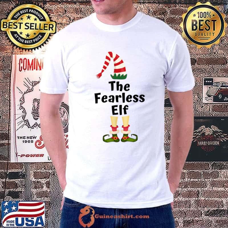 Original funny Fearless Elf Family Matching Group Christmas PJ Tee T-Shirt