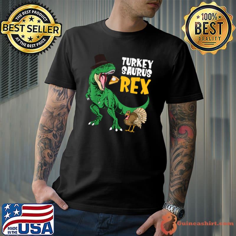 Original Kids Dinosaur Thanksgiving 2021 Boys Turkey Saurus REX T Shirt