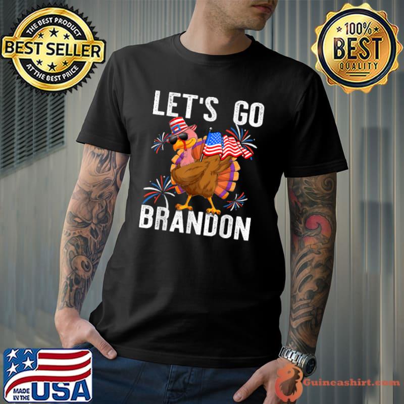Original Let’s Go Brandon Turkey Conservative Lets Go Brandon US Flag T Shirt
