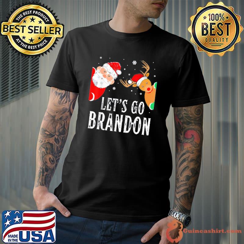Original Let’s Go Branson Brandon Santa Hat Christmas Lights T-Shirt